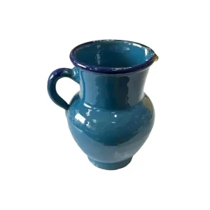 پارچ آب سفالی آبی
