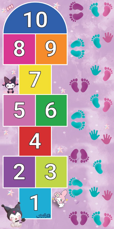 فرشینه طرح دار فانتزی دخترانه