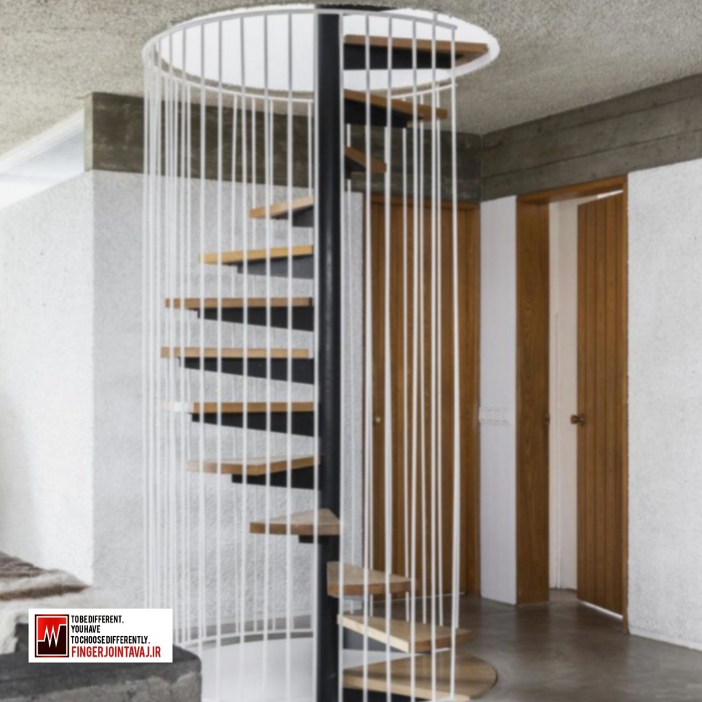 اسکلت فولادی پله ویلا سوئیسی کد ۱۶۱۳