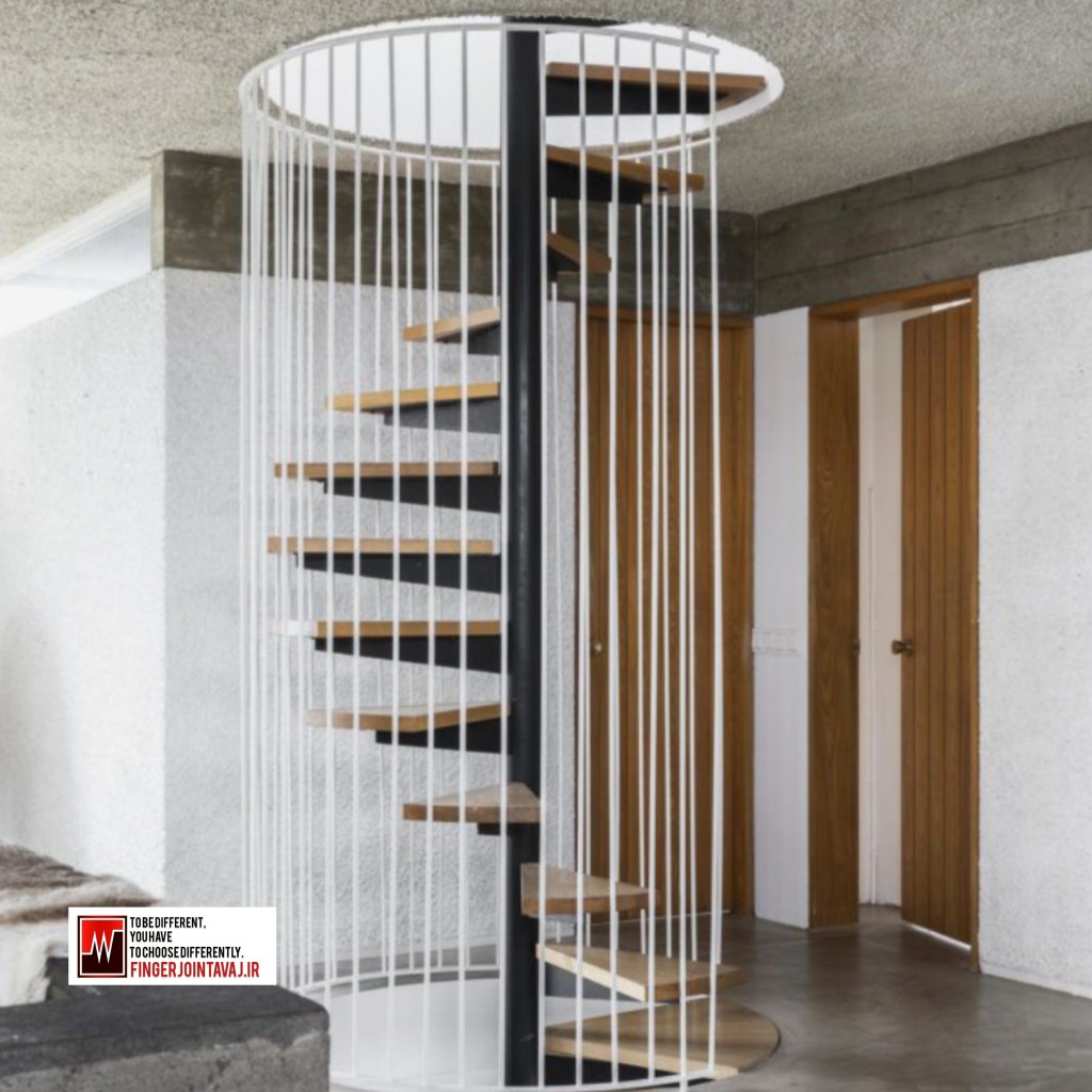 اسکلت فولادی پله ویلا سوئیسی کد ۱۶۲۲