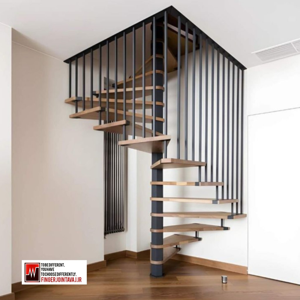 اسکلت فولادی پله ویلا سوئیسی کد ۱۶۲۳