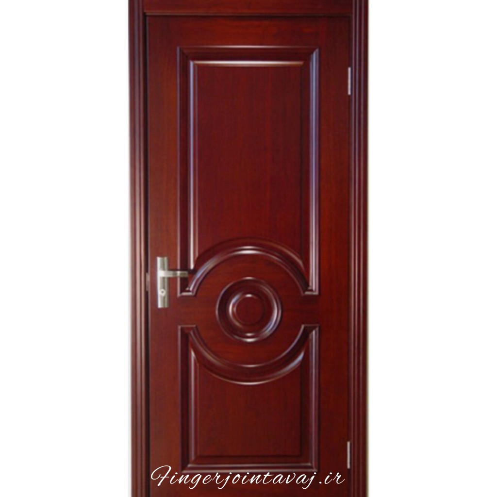 درب ورودی و اتاقی تک لنگه تمام چوب فینگر جوینت 3 لایه مدل 1151
