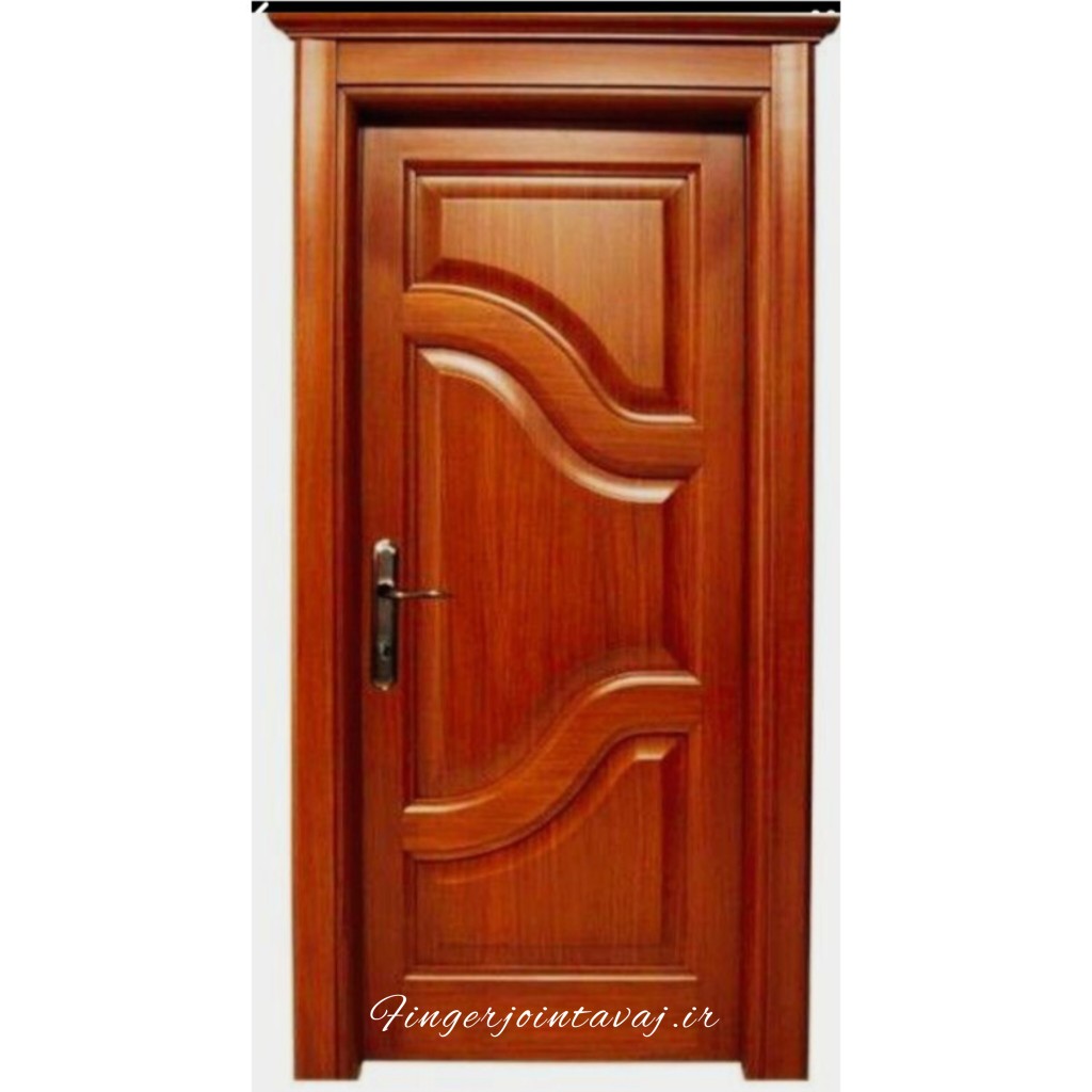 درب ورودی و اتاقی تک لنگه تمام چوب فینگر جوینت 3 لایه مدل 1152