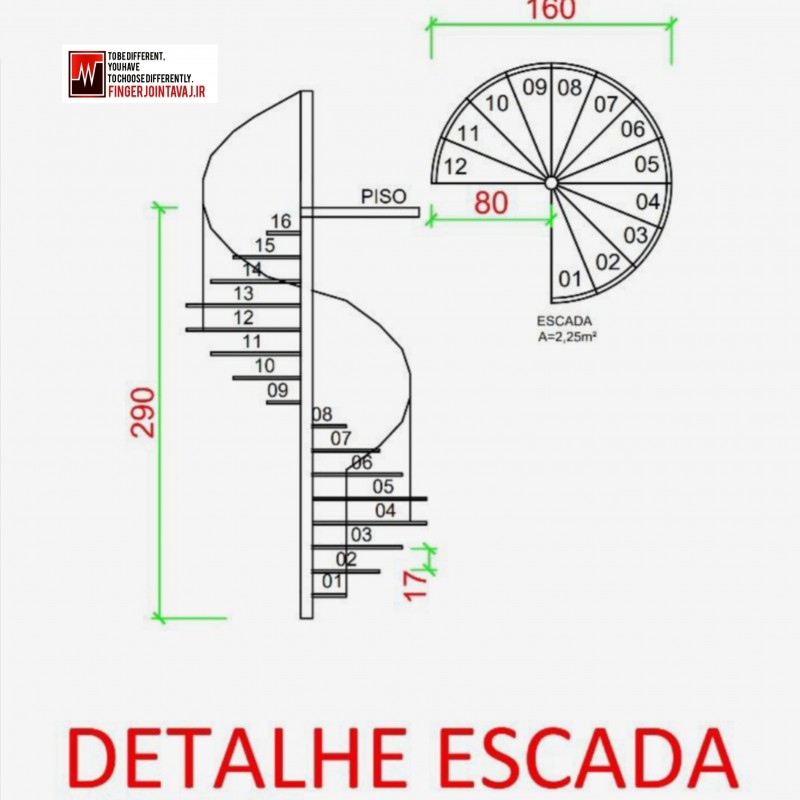 اسکلت فولادی پله ویلا سوئیسی کد ۱۶۱۱