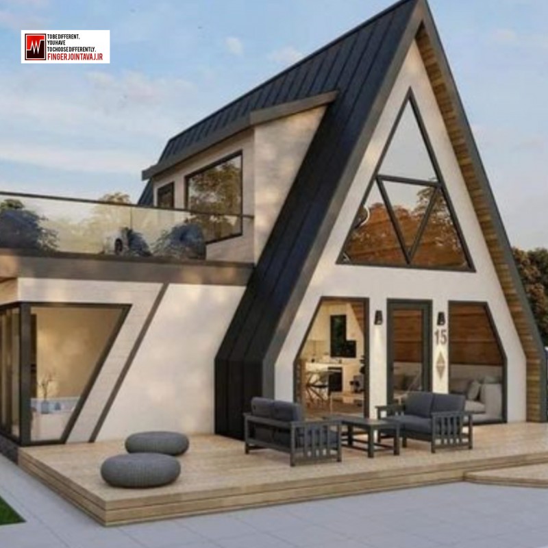 شیروانی مدل ذوزنقه مشکی پوشش ویلا سوئیسی