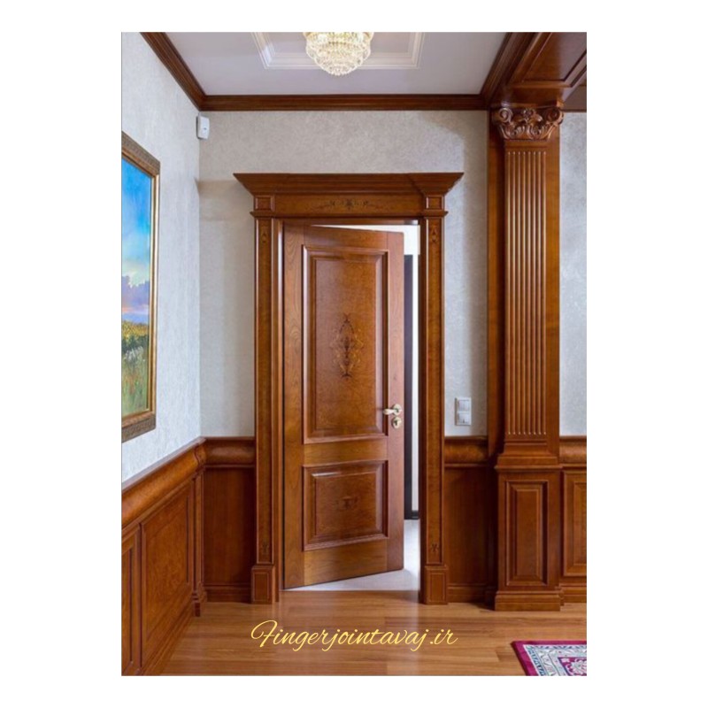 درب ورودی و اتاقی تک لنگه تمام چوب کد ۱۳۱۱