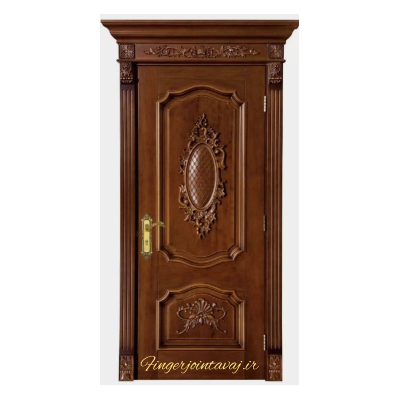 درب ورودی و اتاقی تک لنگه تمام چوب کد ۱۳۱۷