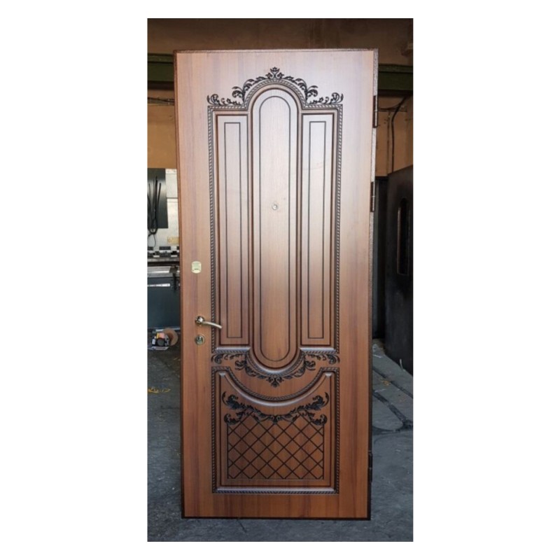 درب ورودی و اتاقی تک لنگه تمام چوب فینگر جوینت 3 لایه ،کد 1329