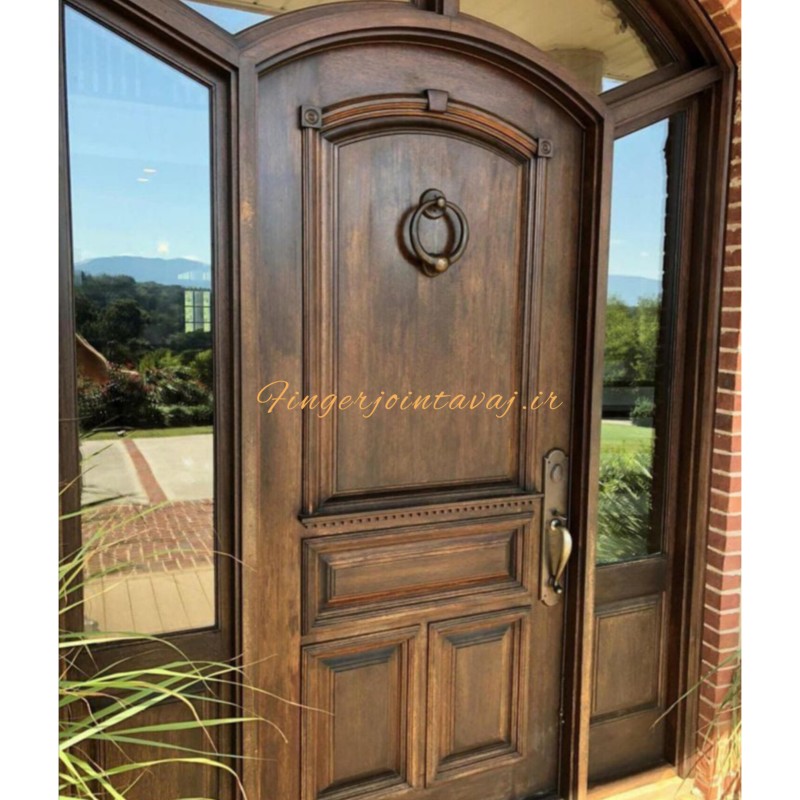 درب ورودی و اتاقی تک لنگه تمام چوب فینگر جوینت 3 لایه ،کد 1330