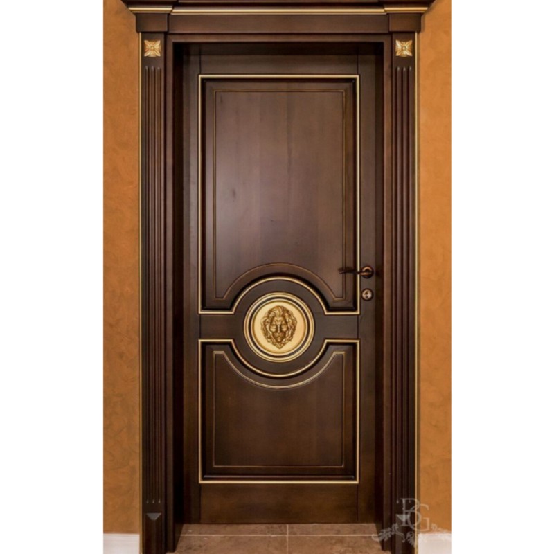 درب ورودی و اتاقی تک لنگه تمام چوب فینگر جوینت 3 لایه مدل 1142