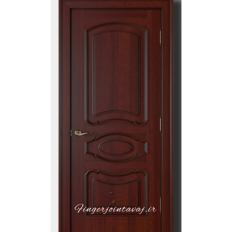 درب ورودی و اتاقی تک لنگه تمام چوب فینگر جوینت 3 لایه مدل 1148
