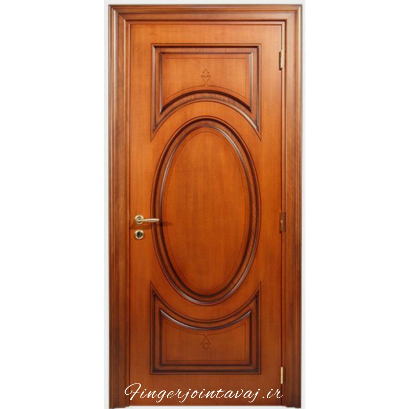 درب ورودی و اتاقی تک لنگه تمام چوب فینگر جوینت 3 لایه مدل 1149