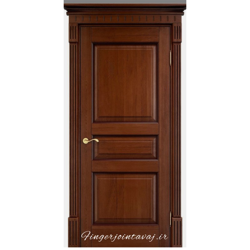 درب ورودی و اتاقی تک لنگه تمام چوب فینگر جوینت 3 لایه مدل 1154