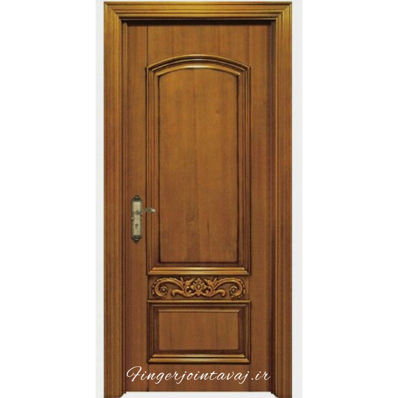 درب ورودی و اتاقی تک لنگه تمام چوب فینگر جوینت 3 لایه مدل 1155