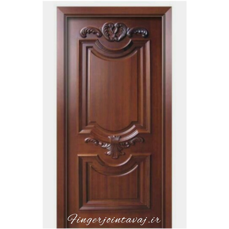 درب ورودی و اتاقی تک لنگه تمام چوب فینگر جوینت 3 لایه مدل 1159