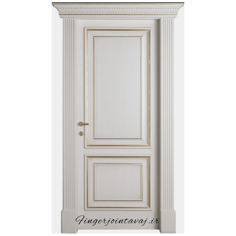درب ورودی و اتاقی تک لنگه تمام چوب فینگر جوینت 3 لایه مدل 1164
