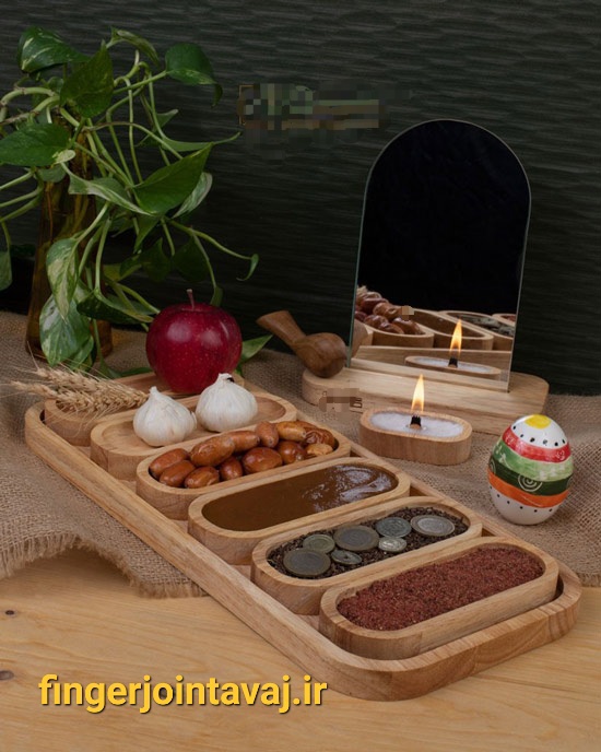ظروف چوبی پذیرایی ،ظروف هفت سین  کد ۱۴۱۶