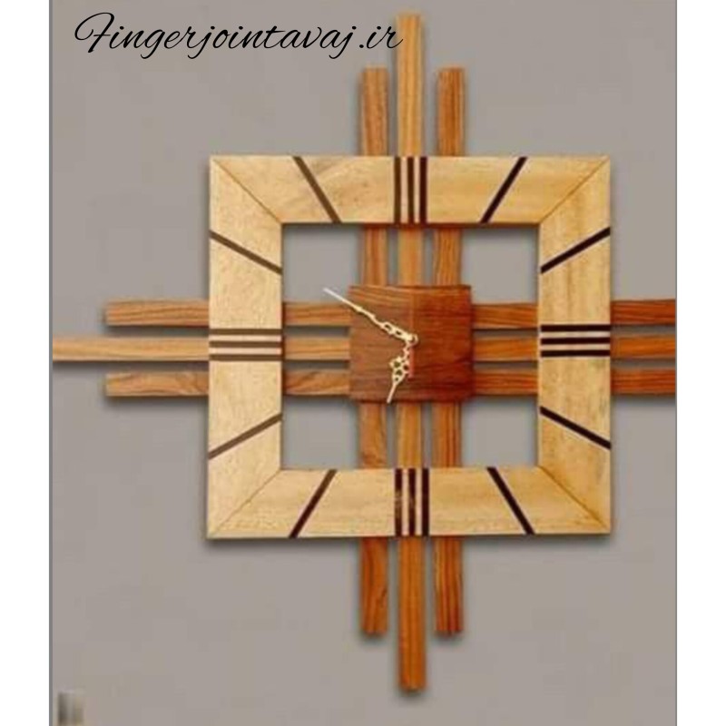 ساعت دیواری چوب طبیعی ، مدل  ۱۴۱۷