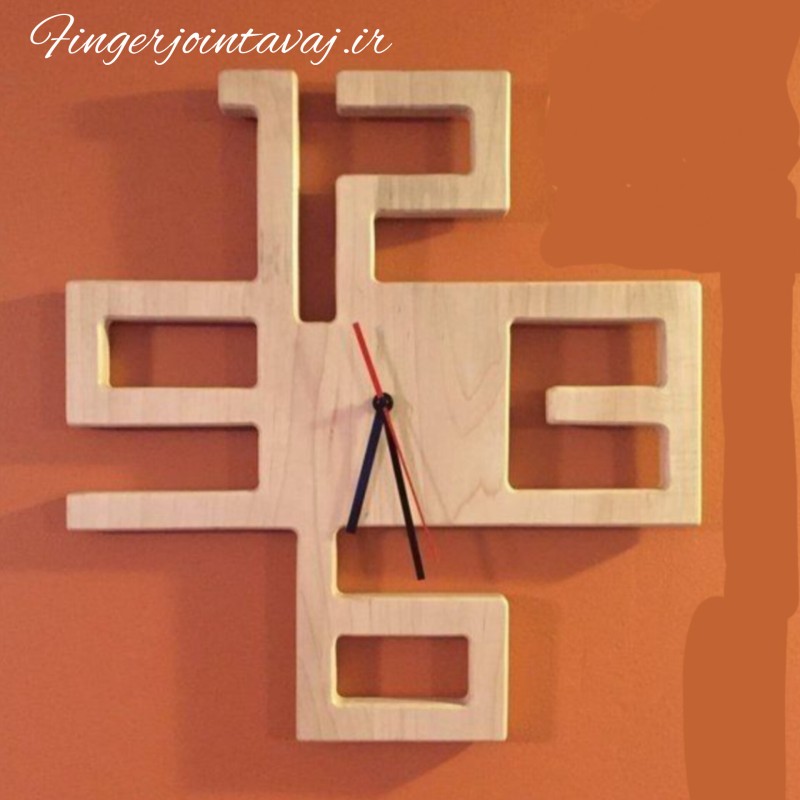 ساعت دیواری چوب طبیعی  ، مدل ۱۴۱۸