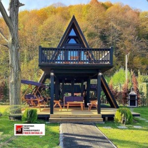 ویلا سوئیسی دوبلکس ۶۱ متری تک خواب تک تراس برند FJA