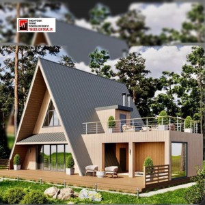 ویلا سوئیسی دوبلکس دو خواب ۹۷ متری برند FJA