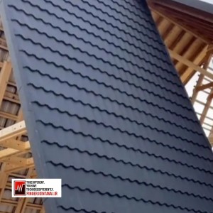 ورق شیروانی مشکی طرح سفال گالوانیزه کد ۱۷۱۲