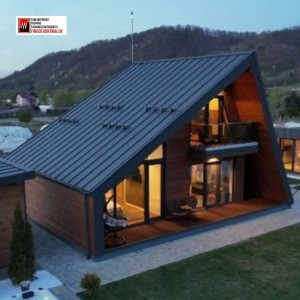 شیروانی مدل ذوزنقه مشکی پوشش ویلا سوئیسی