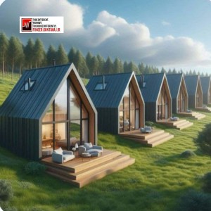 شیروانی مدل ذوزنقه مشکی پوشش ویلا سوئیسی