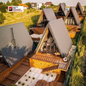 شیروانی مدل ذوزنقه مشکی پوشش ویلا سوئیسی