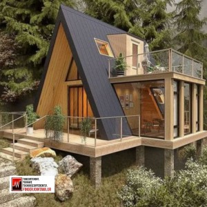 شیروانی مدل ذوزنقه مشکی پوشش ویلا سوئیسی