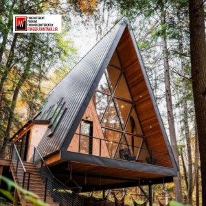 شیروانی مدل ذوزنقه مشکی پوشش ویلا سوئیسی