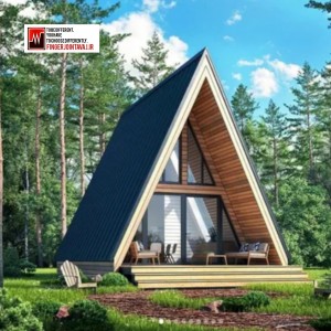 شیروانی مدل ذوزنقه مشکی پوشش ویلا سوئیسی