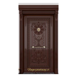 درب ورودی و اتاقی تک لنگه تمام چوب کد ۱۳۱۹