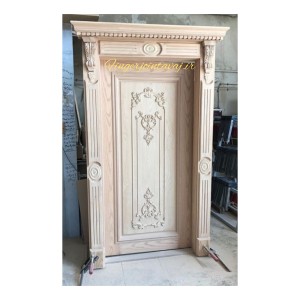 درب ورودی و اتاقی تک لنگه تمام چوب کد ۱۳۲۴