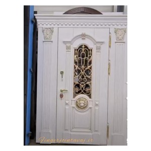 درب ورودی و اتاقی تک لنگه تمام چوب فینگر جوینت 3 لایه ،کد 1332