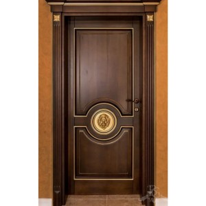 درب ورودی و اتاقی تک لنگه تمام چوب فینگر جوینت 3 لایه مدل 1142