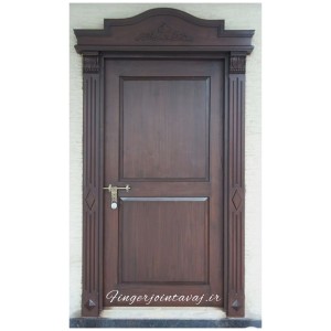 درب ورودی و اتاقی تک لنگه تمام چوب فینگر جوینت 3 لایه مدل 1146