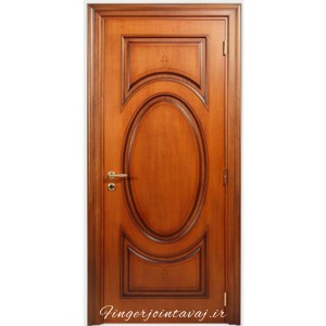 درب ورودی و اتاقی تک لنگه تمام چوب فینگر جوینت 3 لایه مدل 1149
