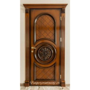 درب ورودی و اتاقی تک لنگه تمام چوب فینگر جوینت 3 لایه مدل 1150