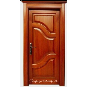 درب ورودی و اتاقی تک لنگه تمام چوب فینگر جوینت 3 لایه مدل 1152