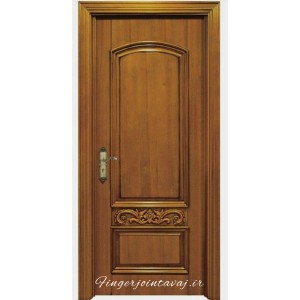 درب ورودی و اتاقی تک لنگه تمام چوب فینگر جوینت 3 لایه مدل 1155