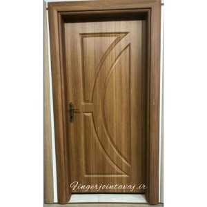 درب ورودی و اتاقی تک لنگه تمام چوب فینگر جوینت 3 لایه مدل 1158
