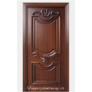درب ورودی و اتاقی تک لنگه تمام چوب فینگر جوینت 3 لایه مدل 1159
