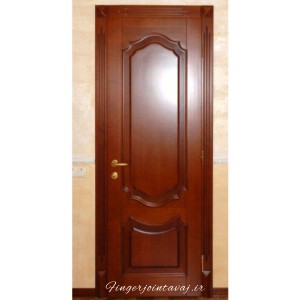 درب ورودی و اتاقی تک لنگه تمام چوب فینگر جوینت 3 لایه مدل 1160