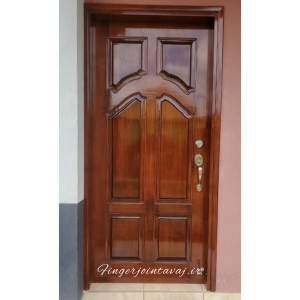 درب ورودی و اتاقی تک لنگه تمام چوب فینگر جوینت 3 لایه مدل 1161