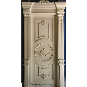 درب ورودی و اتاقی تک لنگه تمام چوب فینگر جوینت 3 لایه مدل 1163