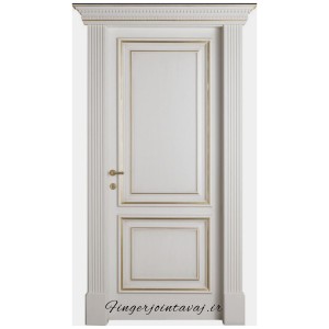 درب ورودی و اتاقی تک لنگه تمام چوب فینگر جوینت 3 لایه مدل 1164