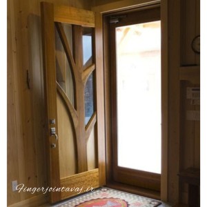 درب ورودی و اتاقی تک لنگه تمام چوب فینگر جوینت 3 لایه مدل 1184