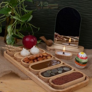 ظروف چوبی پذیرایی ،ظروف هفت سین  کد ۱۴۱۶