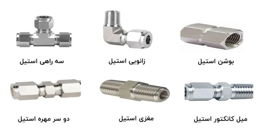 انواع کانکتور استیل